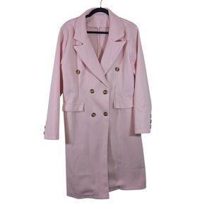 Women’s Long Light Pink Coat Size XXL